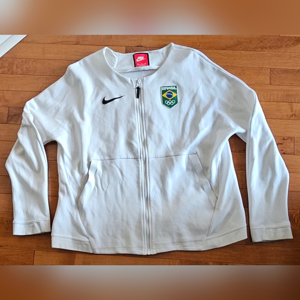 Nike White Brazil Olympic Jacket Pre-owned In Great Condition Sz XL 2016 Edition